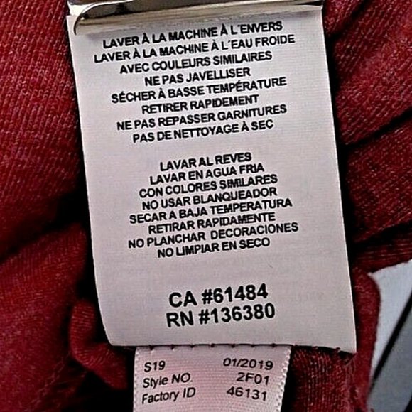 Majestic Washington Redskins Men's Tee Sm Red Washington Football Commanders NFL - Picture 5 of 9